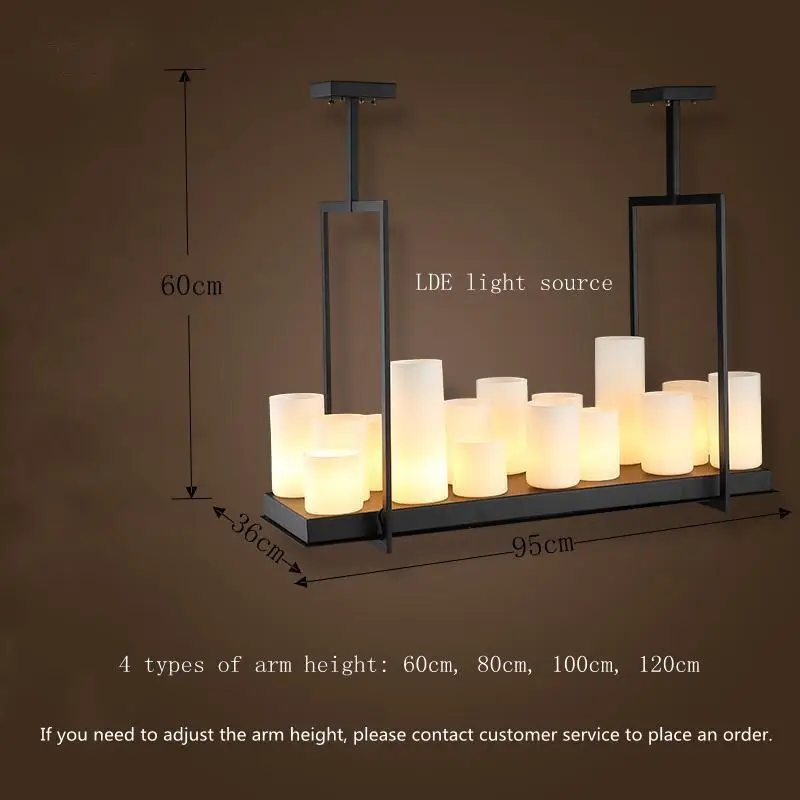 Nordique luxe salle à manger lustre intérieur salon table à manger lampes en verre simple cuisine île LED lustre éclairage - Image 9