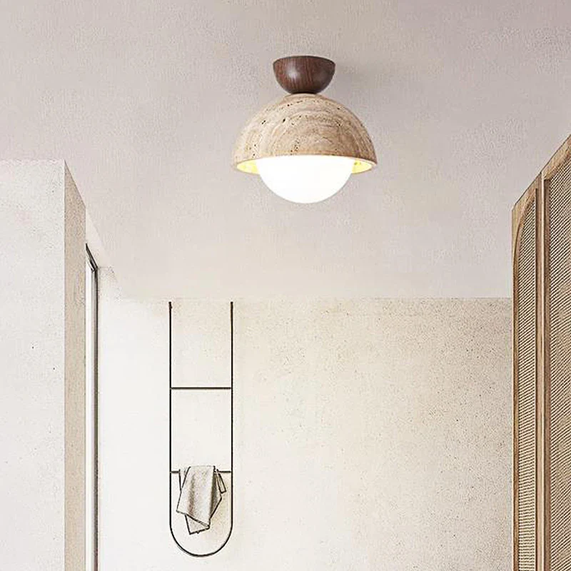 Nordique scandinave appartement maison hôtel décoration plafonnier japonais Wabi Sabi couloir porche balcon lampes Led - Image 4
