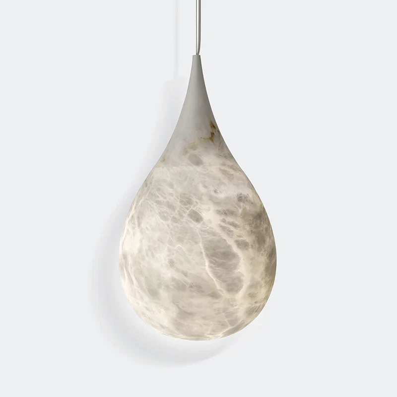 Design américain postmoderne albâtre goutte de pluie suspension éclairage style minimaliste éclairage pour chambres et restaurants - Image 2