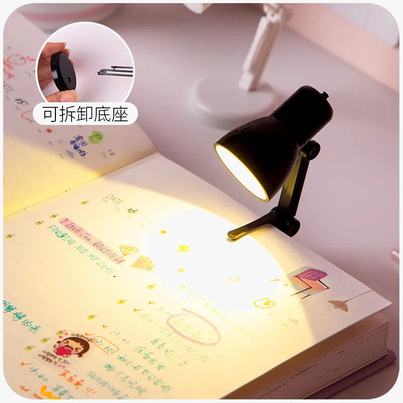 exotique créatif petit livre lampe chambre petite veilleuse Mini pliable livre pince lampe lumière chaude Protection des yeux lampe de Table - Image 2