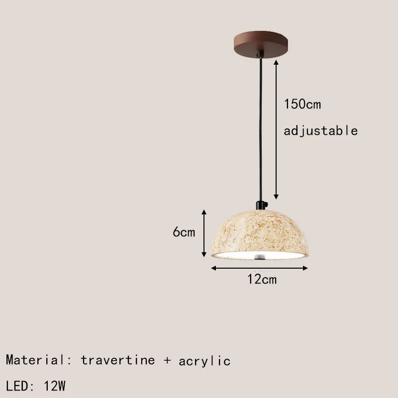 Nouveauté pierre Restaurant suspension lampe de chevet salon salle à manger lampe cordon réglable marbre naturel - Image 12