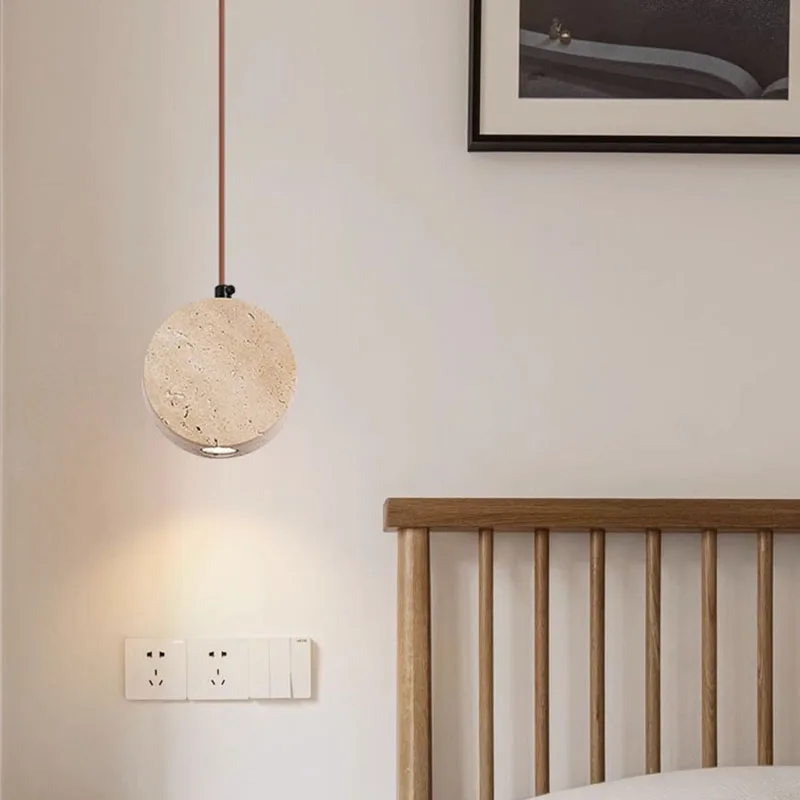 Nouveauté pierre Restaurant suspension lampe de chevet salon salle à manger lampe cordon réglable marbre naturel - Image 2