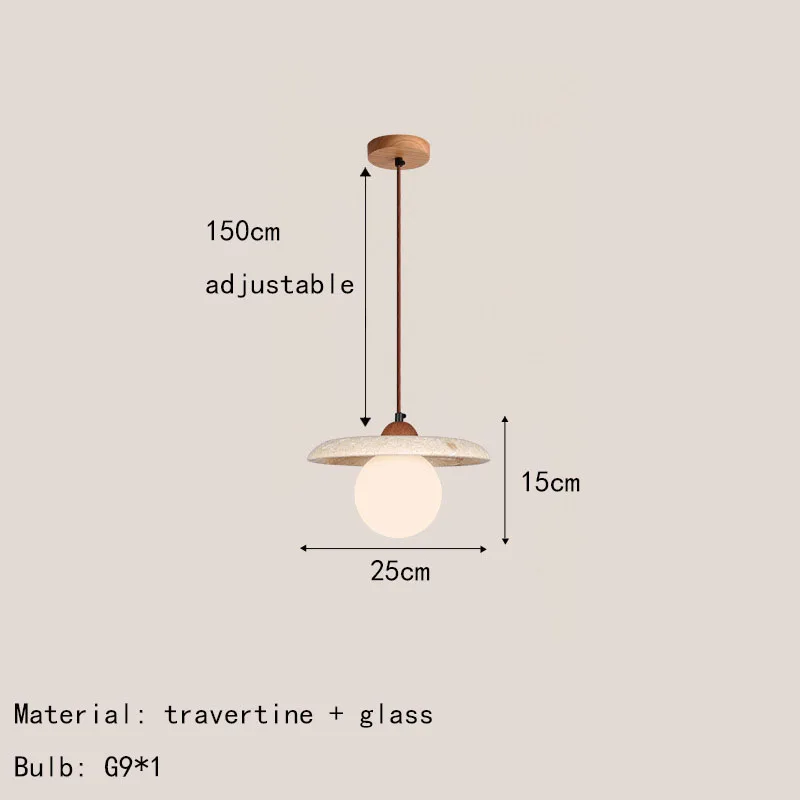 Nouveauté pierre Restaurant suspension lampe de chevet salon salle à manger lampe cordon réglable marbre naturel - Image 9