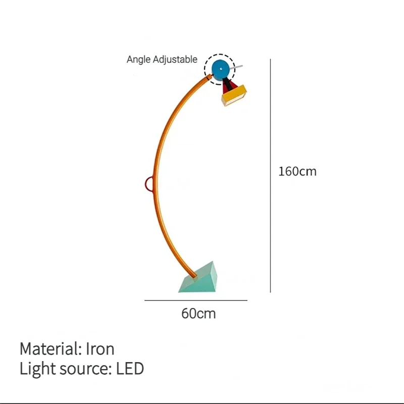 Novel Artistic Design LED Floor Lamp, Creative Color Building Blocks, Living Room Children's Room Station Light Angle Adjustable - Image 8