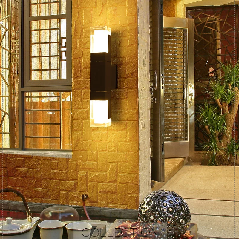 Outdoor Double-Headed Wall Lights, Upper and Lower Lighting Spotlights,Simple and Modern LED Household Aisle Corridor Lights - Image 3