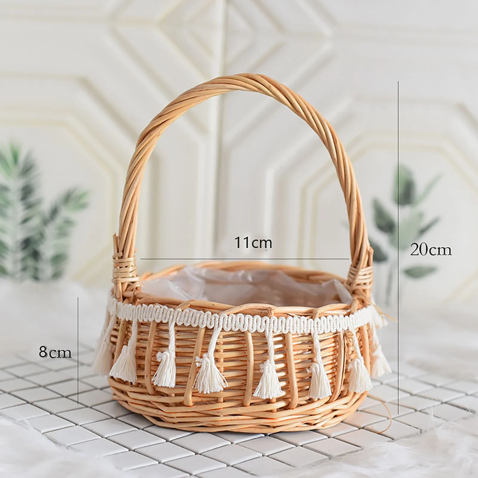 panier à fleurs mariage avec nœud papillon grande capacité polyvalent - Image 10