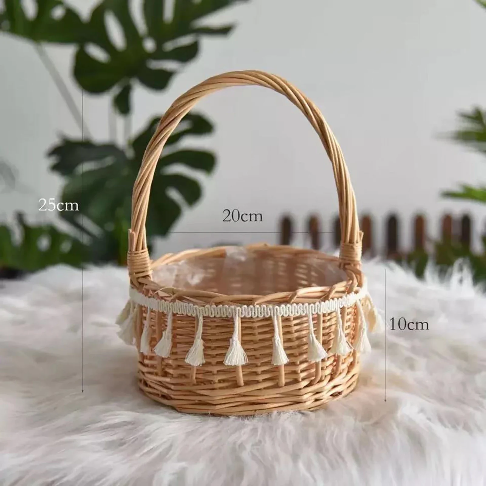 panier à fleurs mariage avec nœud papillon grande capacité polyvalent - Image 12