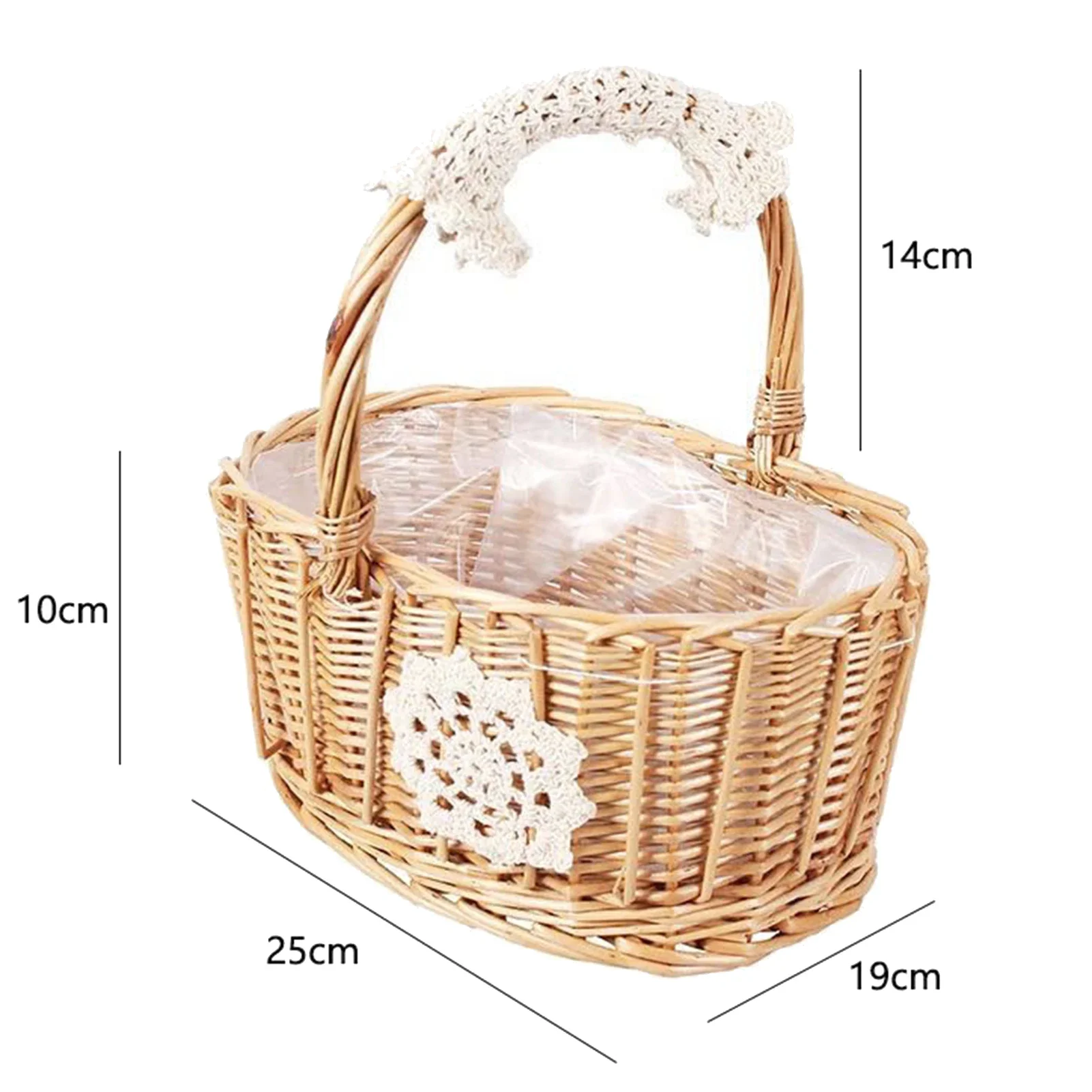 panier à fleurs mariage avec nœud papillon grande capacité polyvalent - Image 14