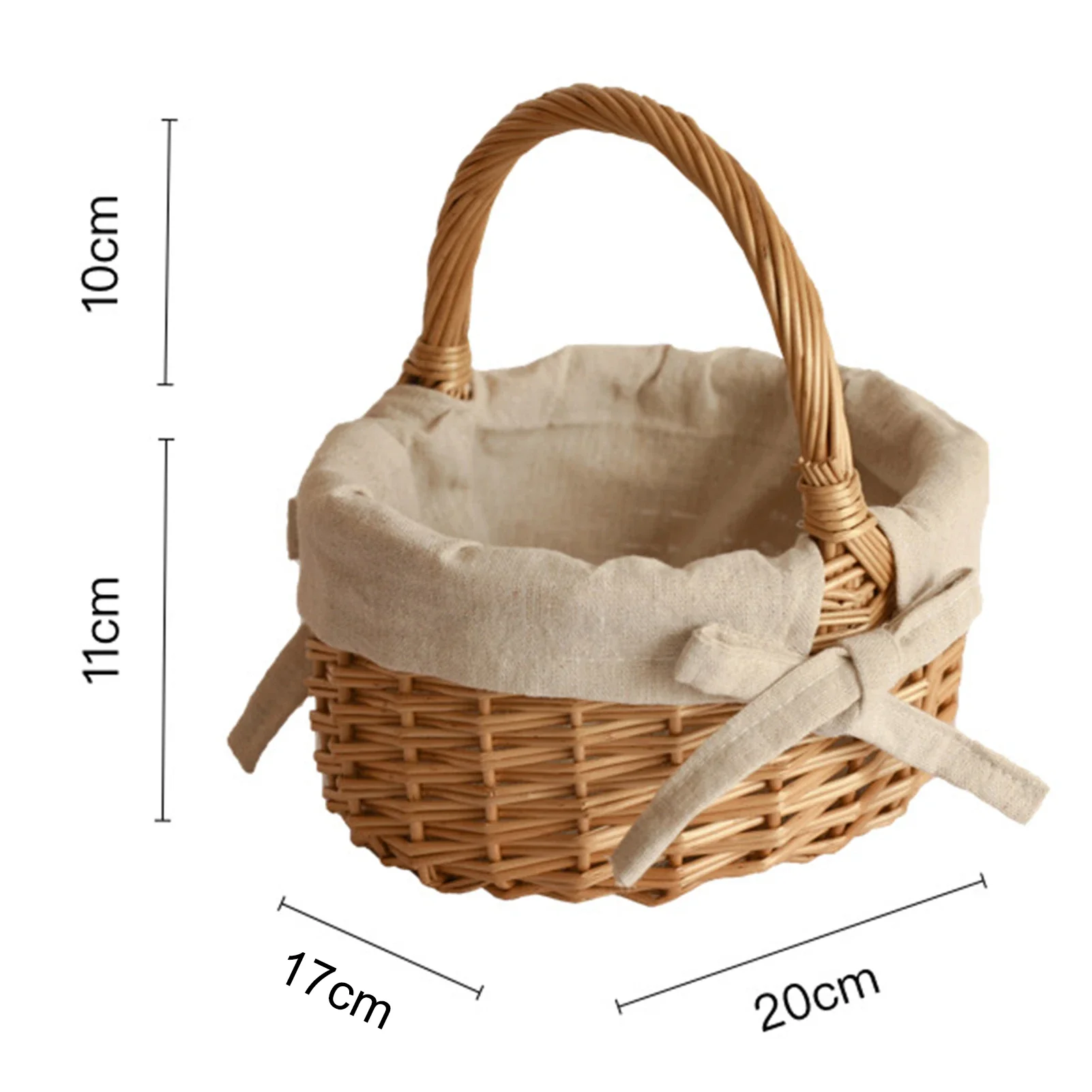 panier à fleurs mariage avec nœud papillon grande capacité polyvalent - Image 16