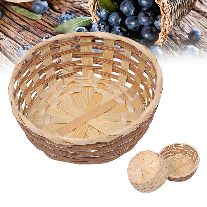panier à fruits en bambou tissé à la main grande capacité durable - Image 2