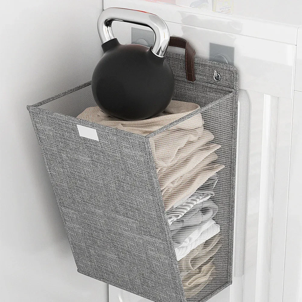 panier Ă linge adhĂ©sif pliable mural multifonctionnel pour vĂȘtements - Image 3
