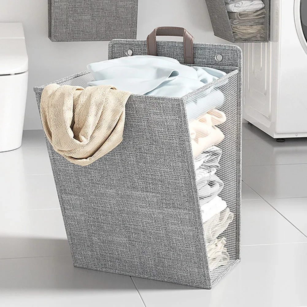 panier Ă linge adhĂ©sif pliable mural multifonctionnel pour vĂȘtements - Image 4