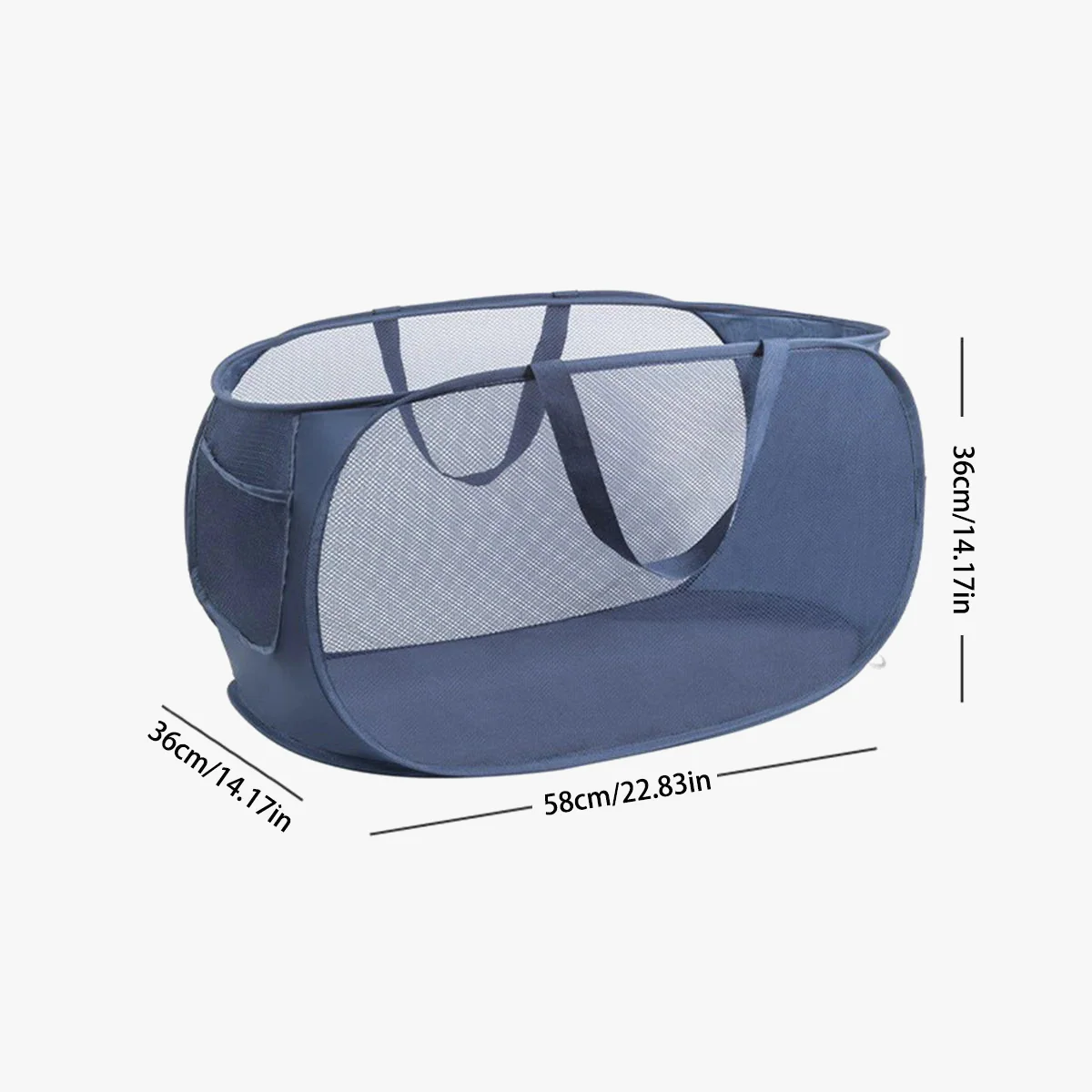 panier à linge pliable avec poignées et poches pratiques - Image 5