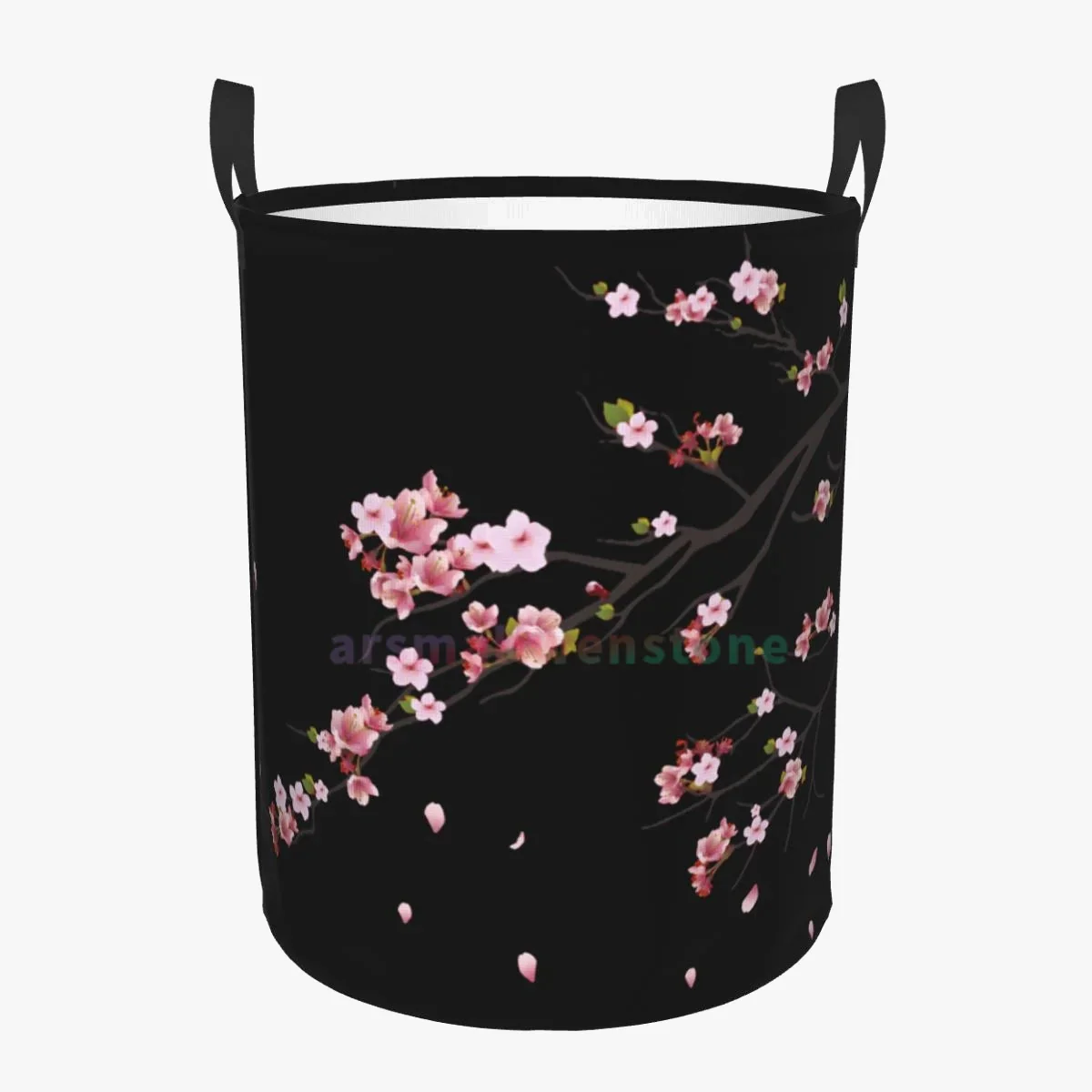 panier à linge rond en forme de branche de sakura pour rangement - Image 5