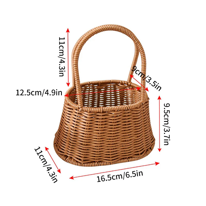 panier de pique-nique en osier pour rangement et courses - Image 15