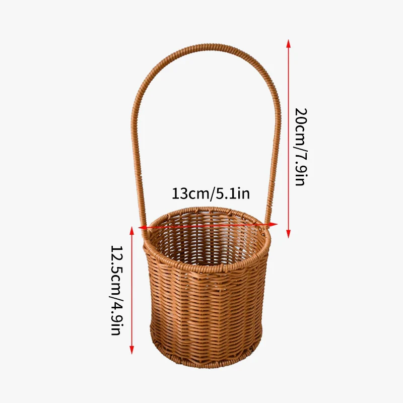 panier de pique-nique en osier pour rangement et courses - Image 7
