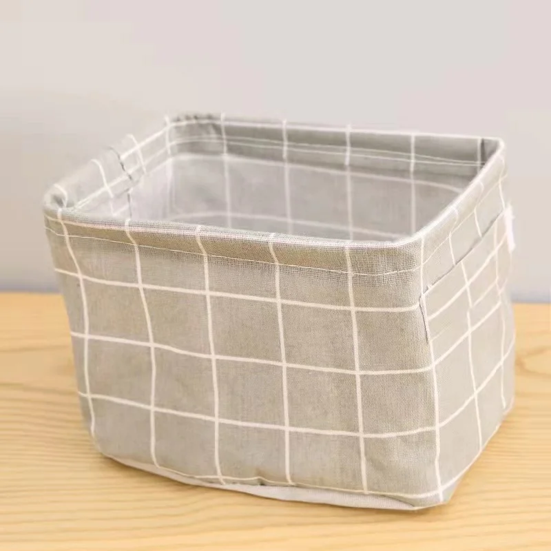 panier de rangement en lin pour bureau et jouets - Image 8