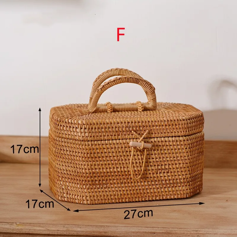 panier de rangement en rotin pour aliments et thé - Image 12