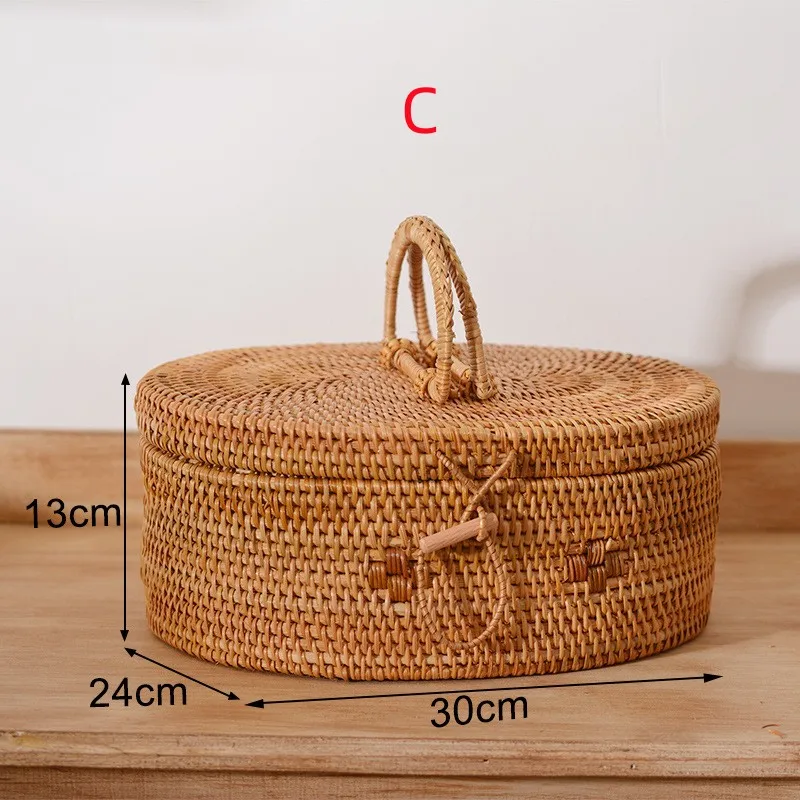 panier de rangement en rotin pour aliments et thé - Image 16
