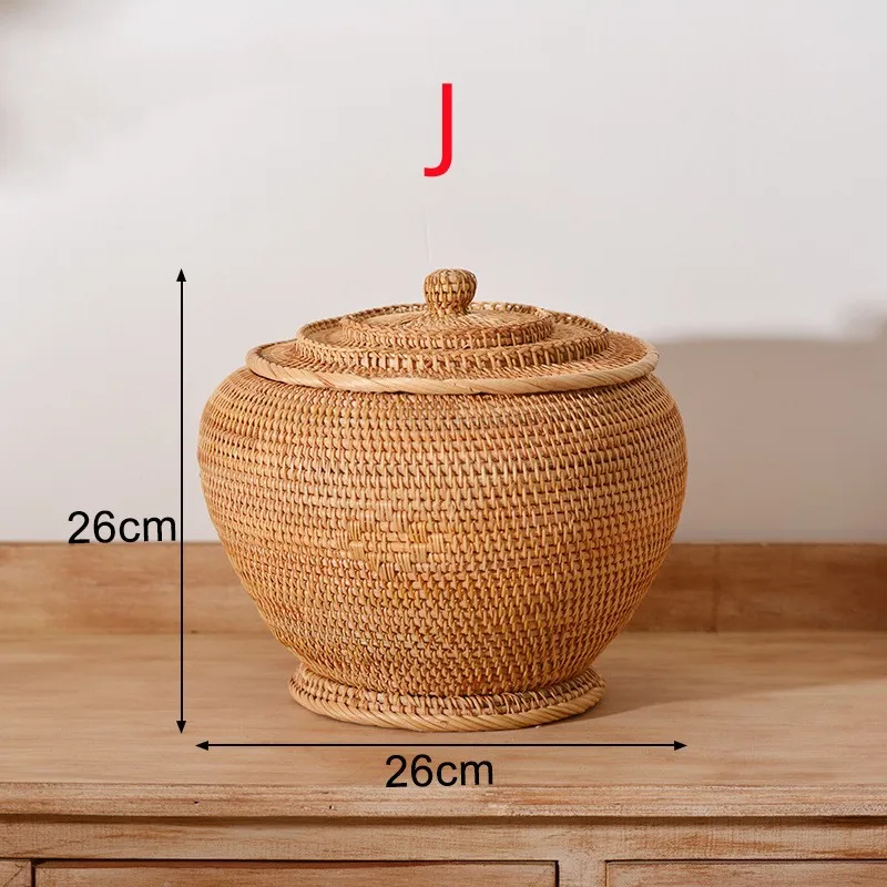 panier de rangement en rotin pour aliments et thé - Image 6