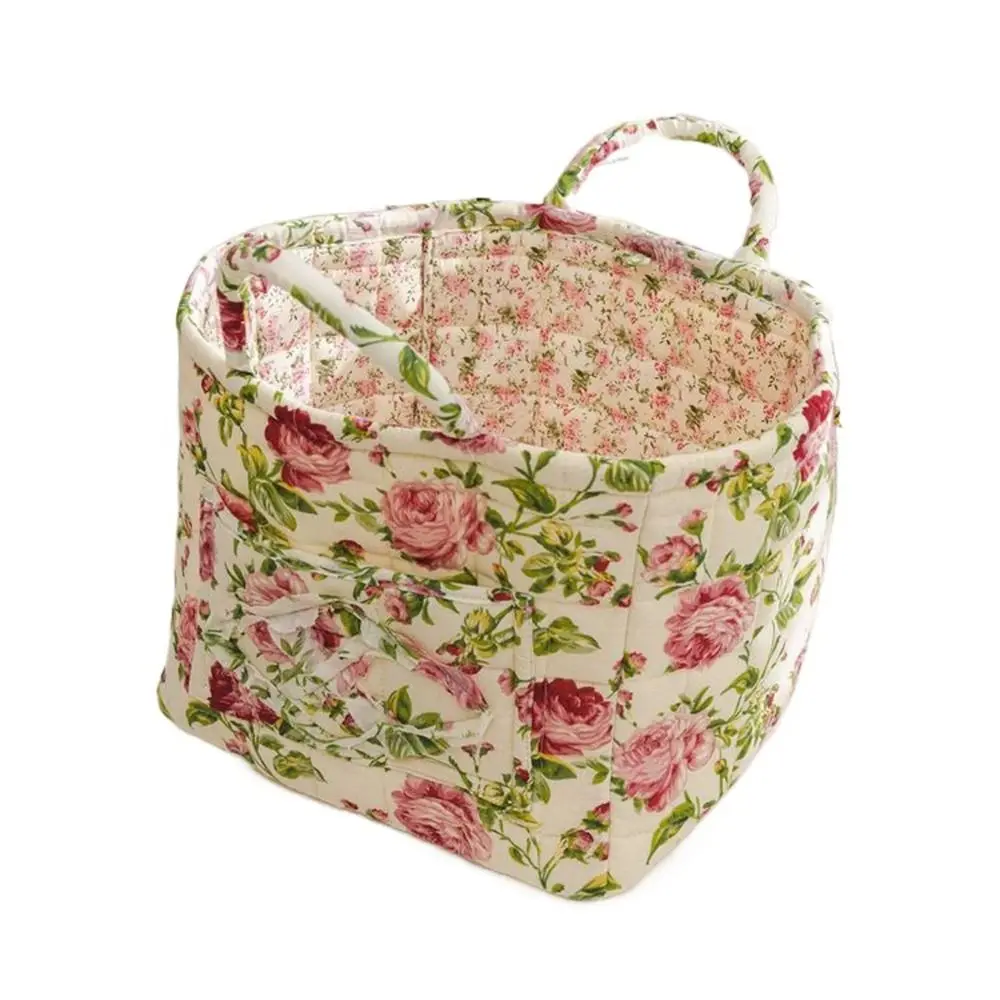 panier de rangement en tissu lavable style pastoral empilable multiusage - Image 11