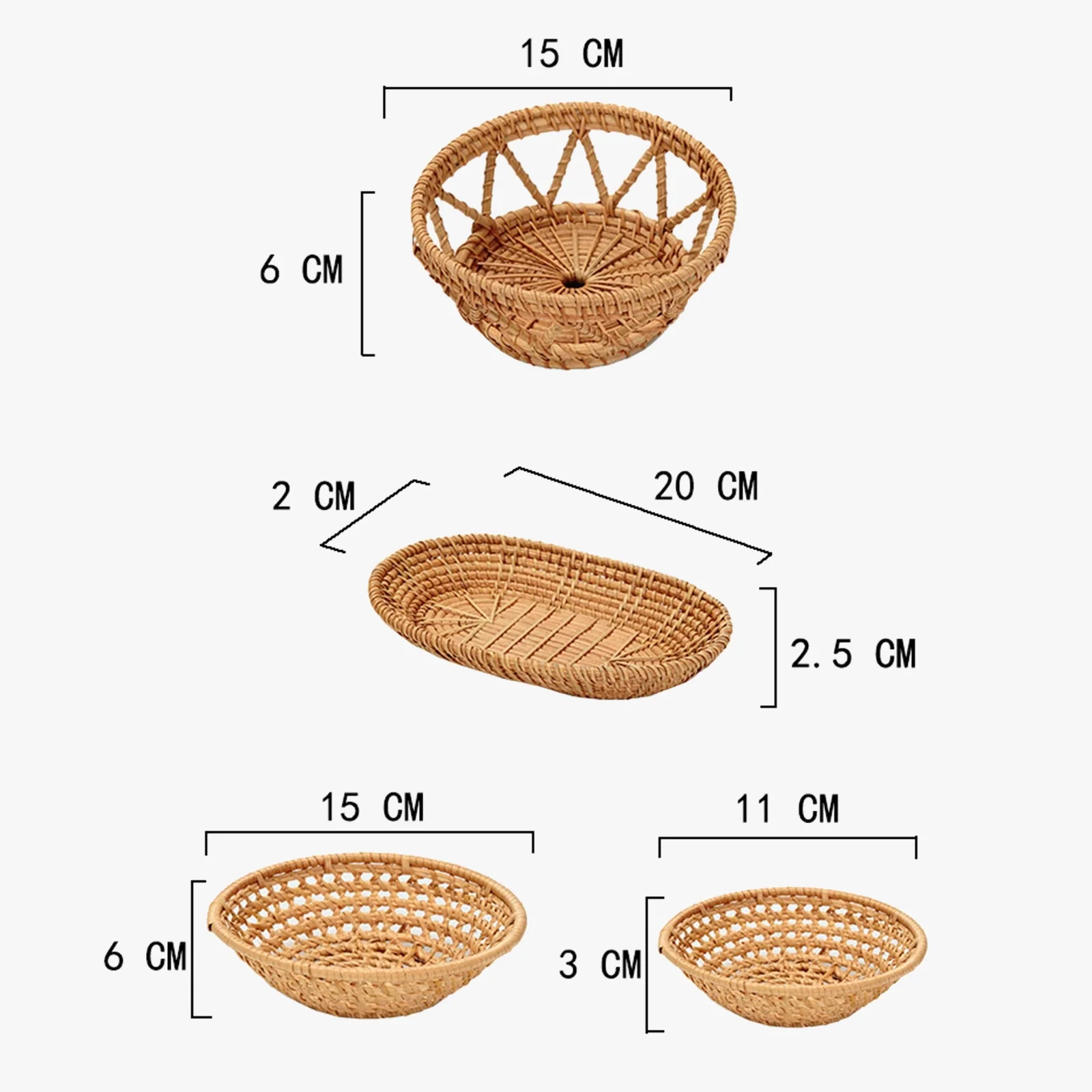 panier de rangement rotin naturel tissé à la main pour bonbons et collations - Image 6