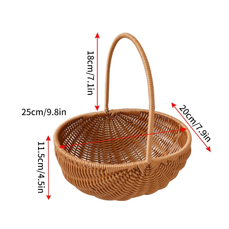panier de rangement tissé à la main pour jardin et pique-nique - Image 14