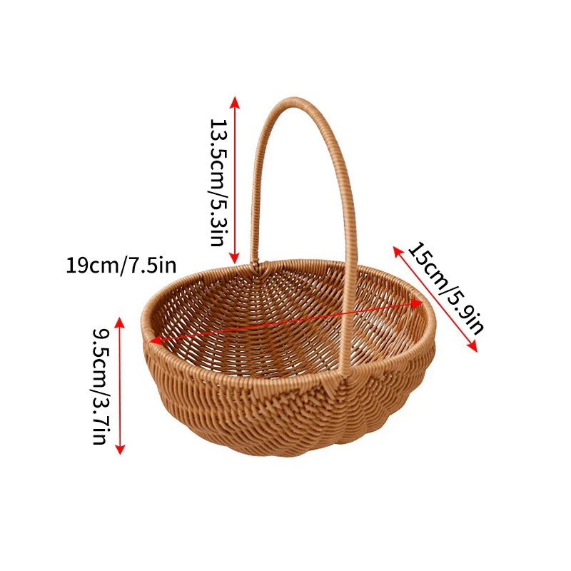 panier de rangement tissé à la main pour jardin et pique-nique - Image 16