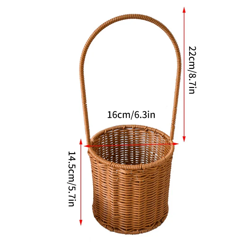 panier de rangement tissé à la main pour jardin et pique-nique - Image 17