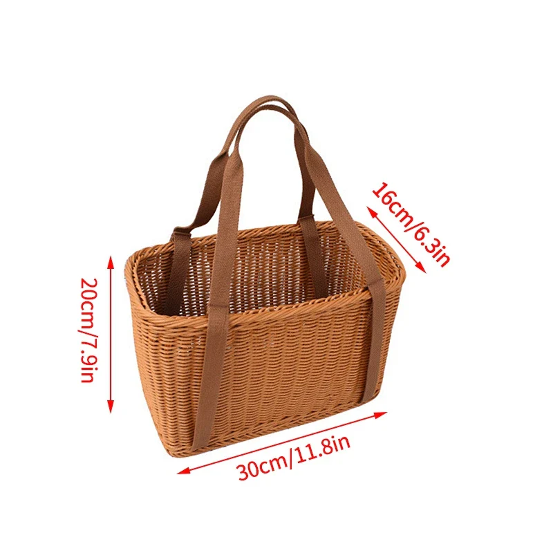 panier de rangement tissé à la main pour jardin et pique-nique - Image 25