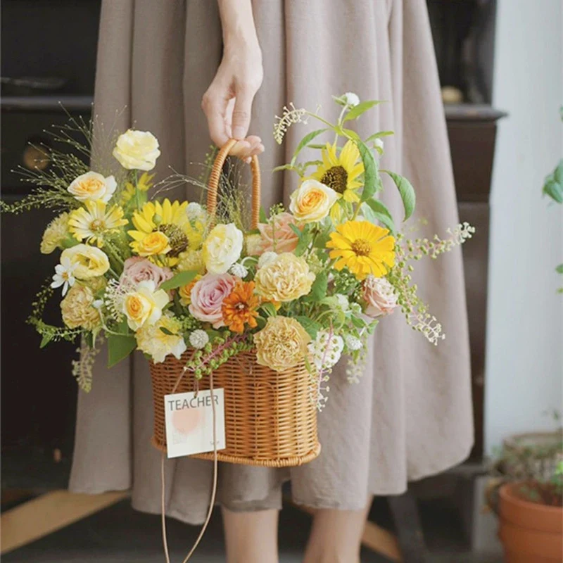 panier de rangement tissé à la main pour jardin et pique-nique - Image 6