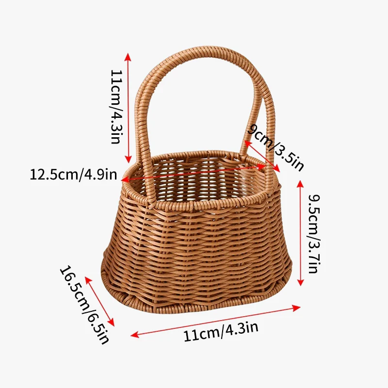 panier de rangement tissé à la main pour jardin et pique-nique - Image 7