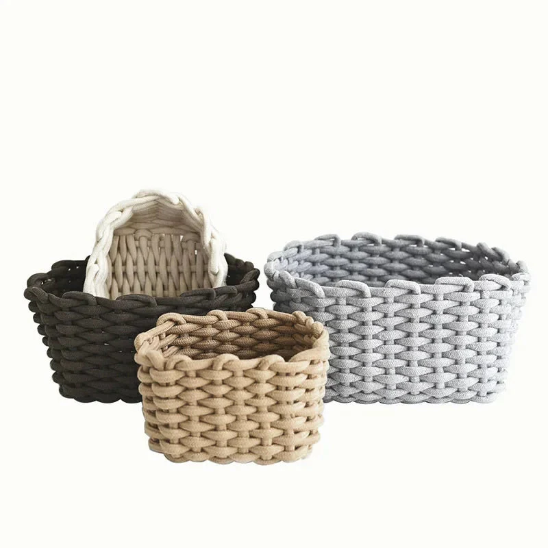 panier en corde de coton pour rangement divers et décoration nordique - Image 4