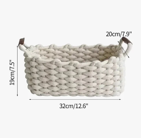 panier en corde de coton pour rangement divers et décoration nordique - Image 6
