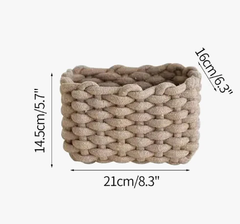 panier en corde de coton pour rangement divers et décoration nordique - Image 7