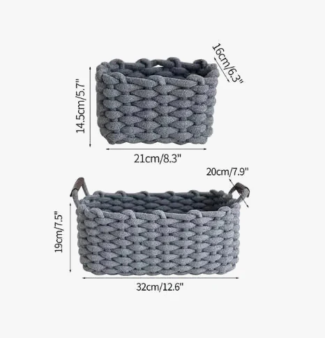 panier en corde de coton pour rangement divers et décoration nordique - Image 9