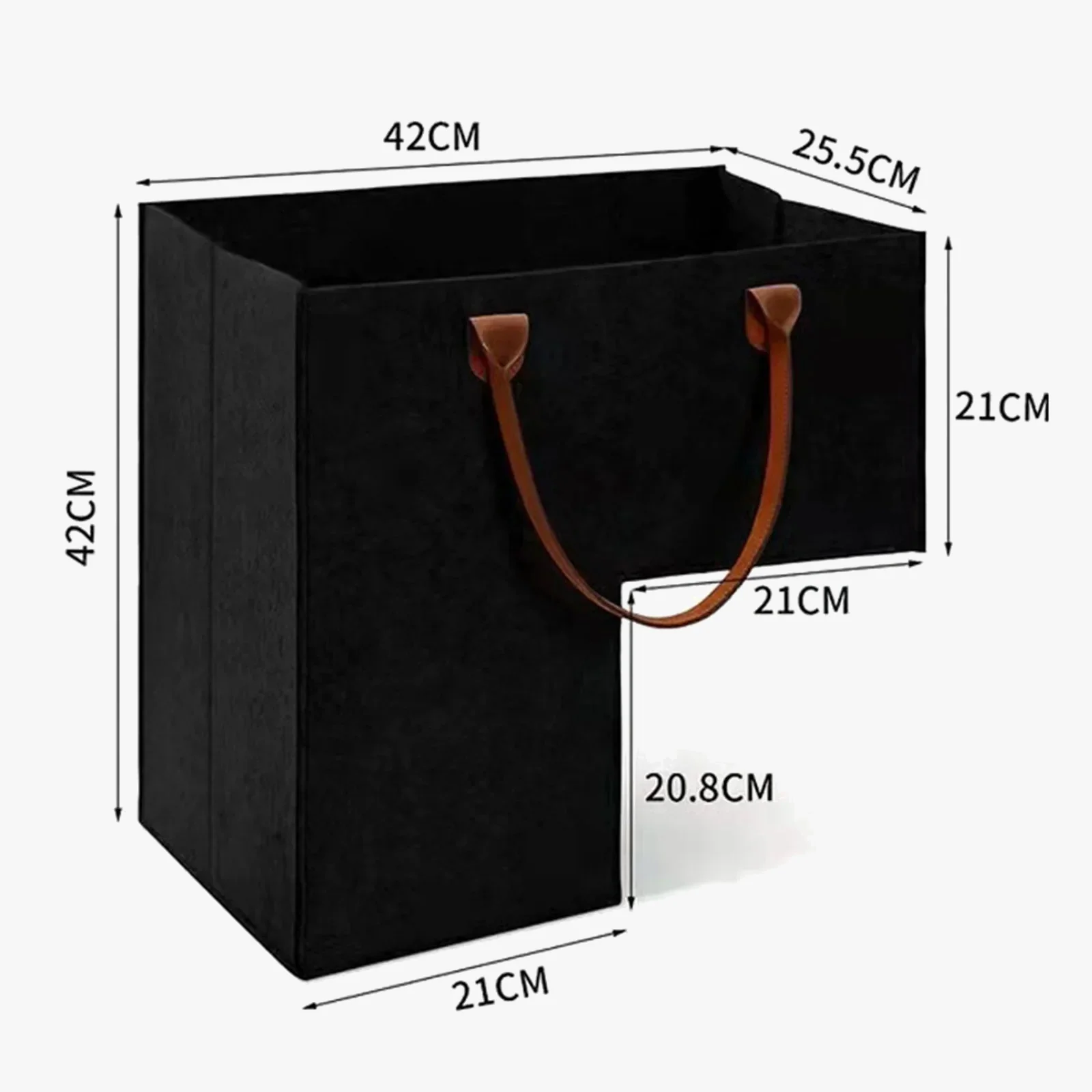 panier en feutre pliable pour rangement bois et vêtements - Image 6