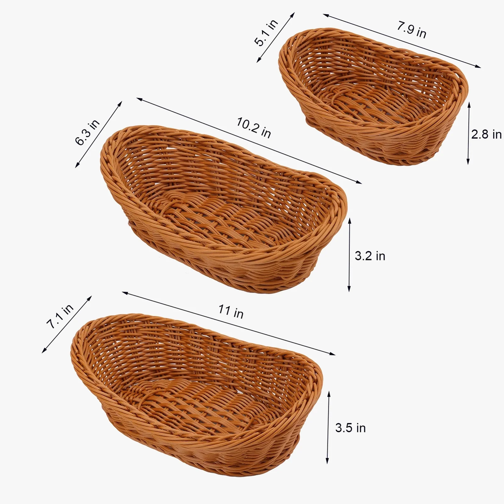 panier en rotin tissé pour service de légumes en cuisine - Image 2