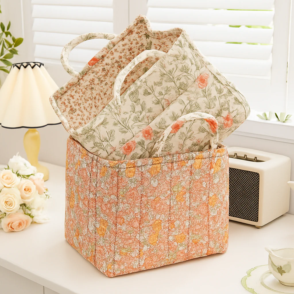 paniers de rangement en tissu grande capacité avec poignées pratiques - Image 3