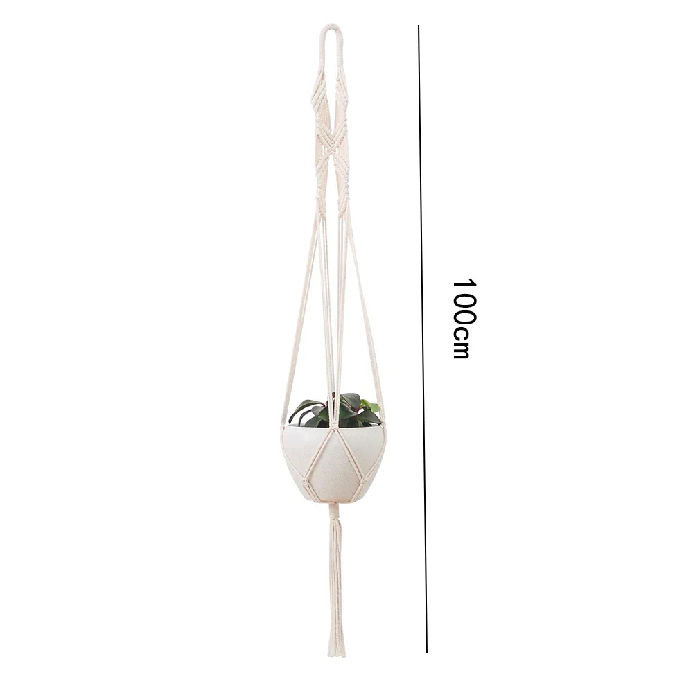 paniers suspendus en macramé pour plantes décoratives et jardinières - Image 14
