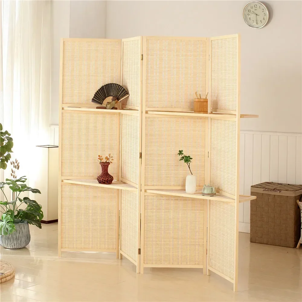 paravent mobile en bois massif moderne et élégant - Image 2