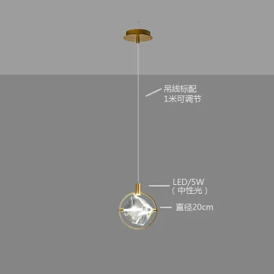 suspension cristal led luminaire suspendu style nordique loft décor intérieur - Image 9