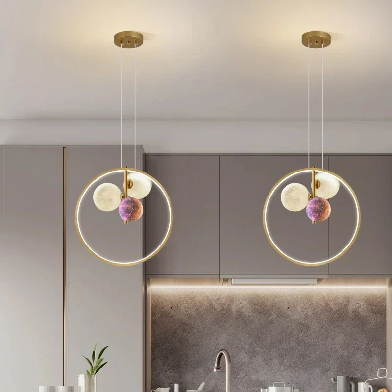 suspension luminaire led moderne fer nordique pour table à manger - Image 2