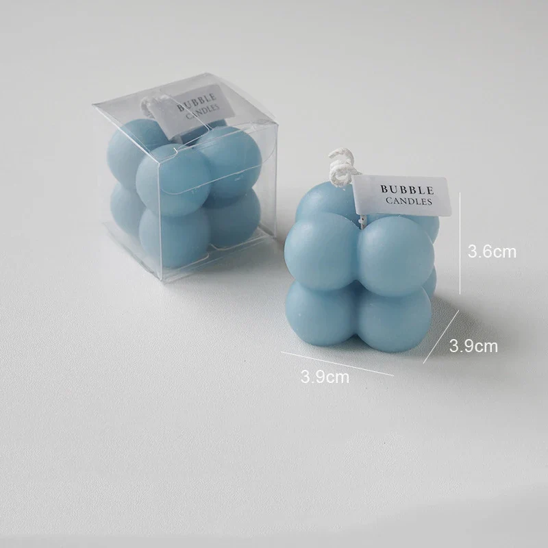 petite bougie cube parfumée en cire de soja fait main - Image 14