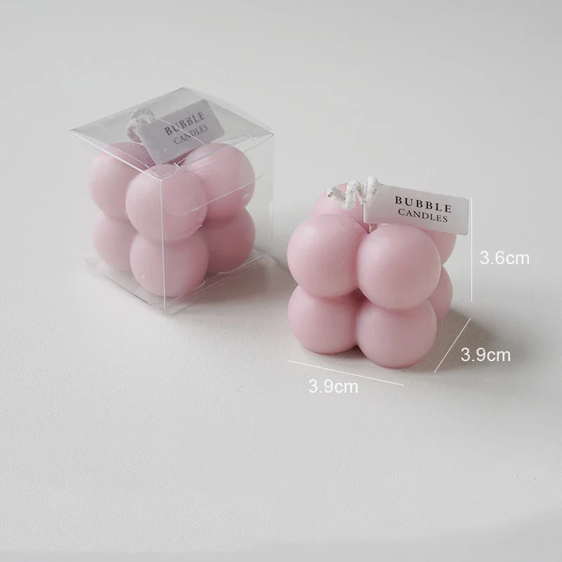 petite bougie cube parfumée en cire de soja fait main - Image 7