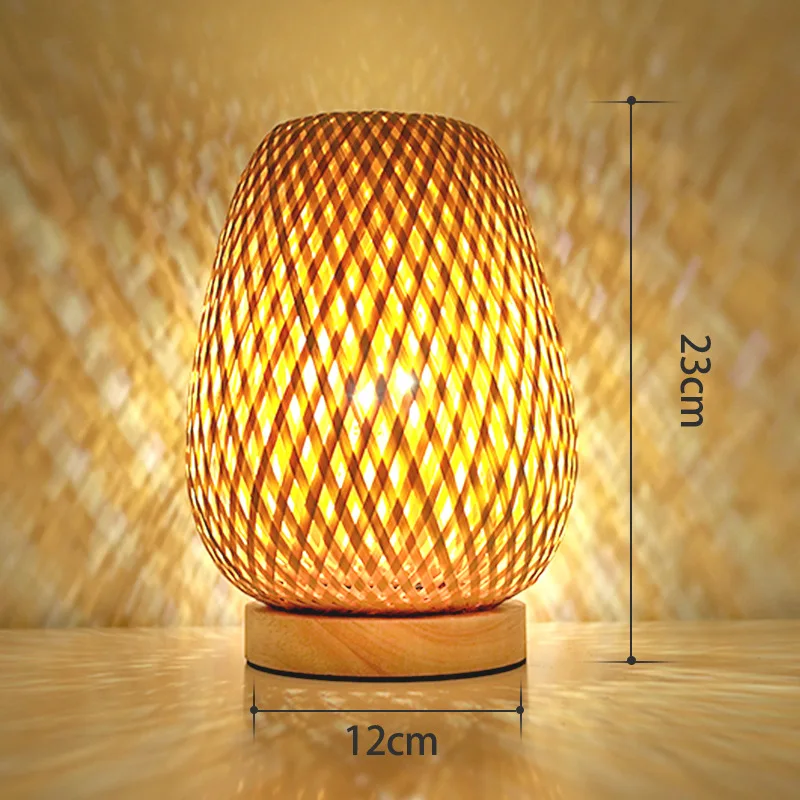 Petite lampe de Table en rotin à intensité variable - Image 6