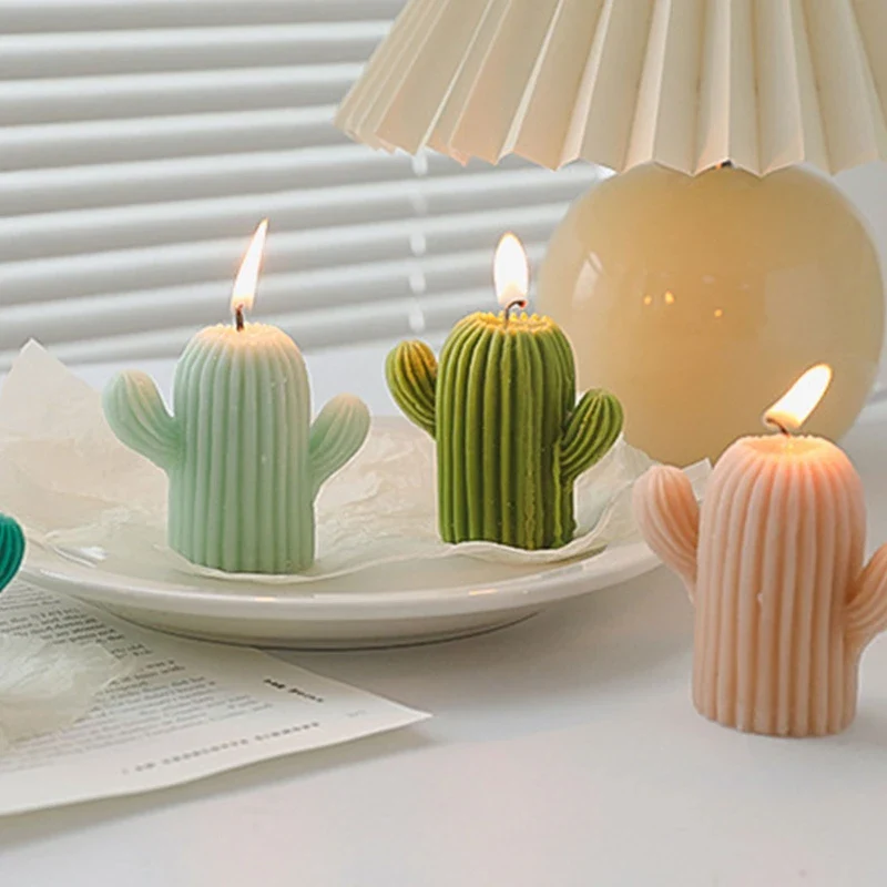 petites bougies parfumées en cire de cactus pour décoration intérieure