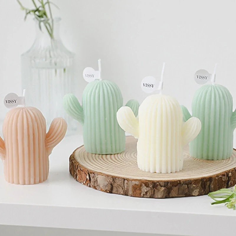 petites bougies parfumées en cire de cactus pour décoration intérieure - Image 2