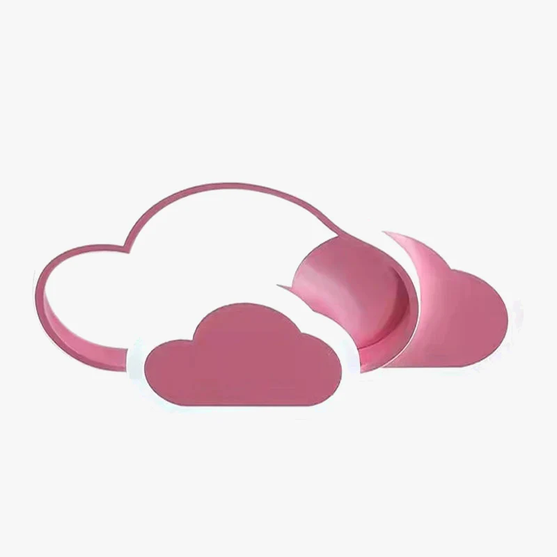 Plafond moderne à LEDs lampe créative nuage blanc chambre éclairage dessin animé chambre d'enfants enfant lire étude rose décoration lumière - Image 8