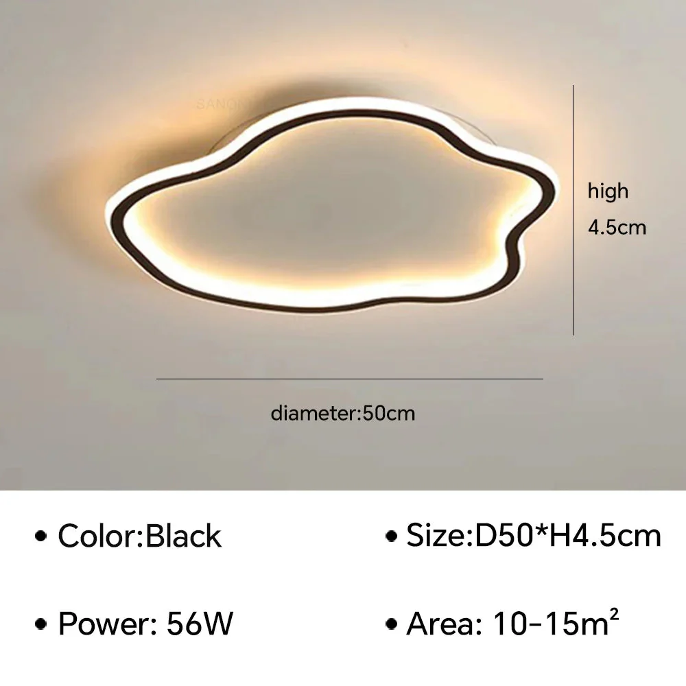 Plafond moderne à LEDs lampes lustre modélisation créative plafonnier salon chambre simple rond décor à la maison éclairage intérieur - Image 9